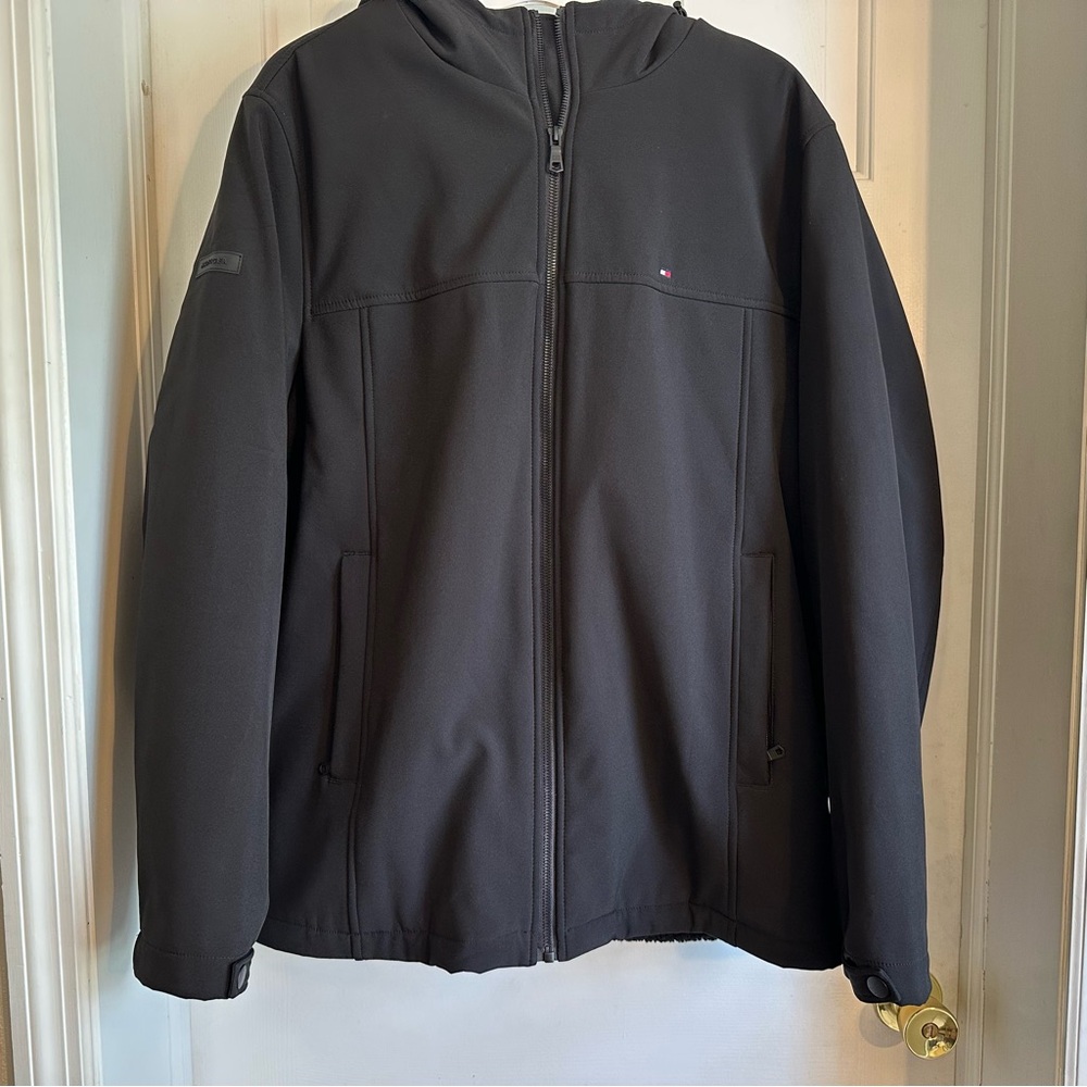 NWOT Tommy Hilfiger Men's Black Performance Jacket- Large Tall